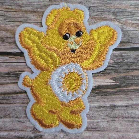 Care Bears Funshine Bear Yellow Cartoon Character Embroidered Iron On Patch - Picture 1 of 2